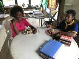 FODE students sharing lunch